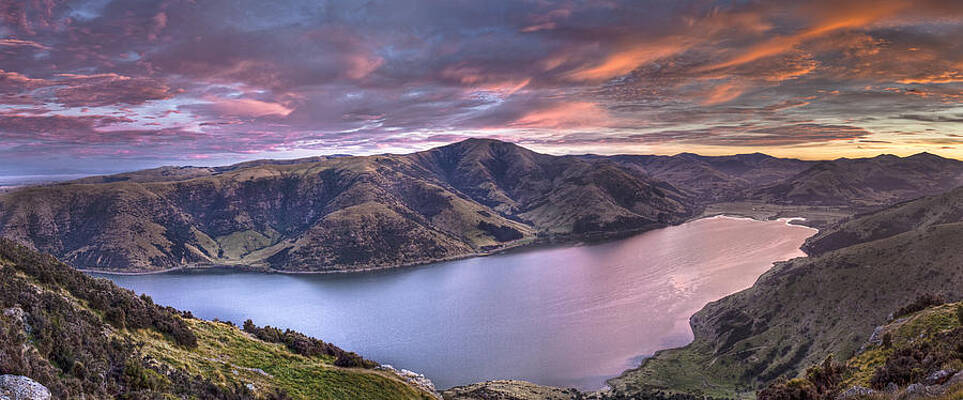 Wall Art - Photograph - Lake Forsyth At Dawn Canterbury New by Colin Monteath