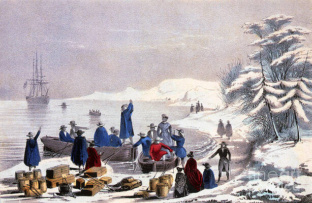 Wall Art - Photograph - Landing Of The Pilgrims On Plymouth by Photo Researchers