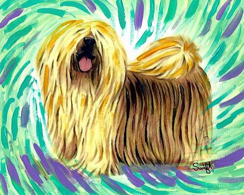 Wall Art - Painting - Lhasa Apso by Char Swift