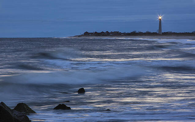Wall Art - Photograph - Lighthouse at Twilight by Tom Singleton