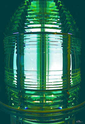 Wall Art - Photograph - Lightouse Lantern at Portland Lighthouse by Nancy Griswold