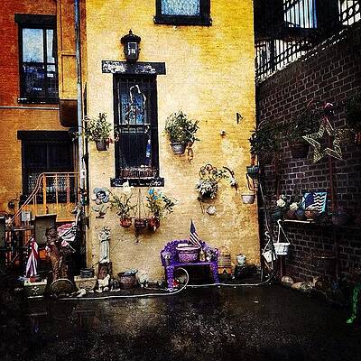Wall Art - Photograph - Lincoln Place Brownstone Backyard Park by Natasha Marco