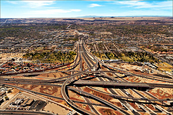 Looking West from the Big-I by Steve Snowden