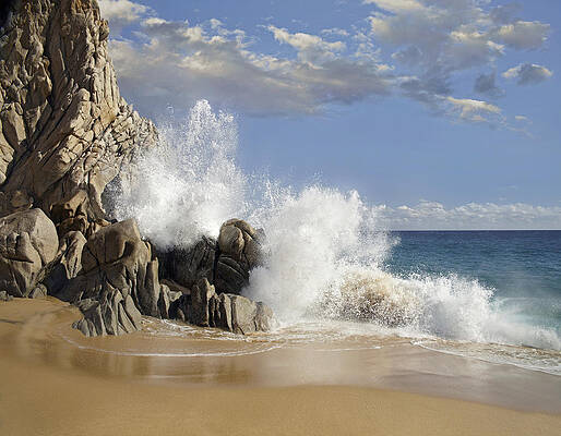 Wall Art - Photograph - Lovers Beach With Crashing Waves Cabo by Tim Fitzharris