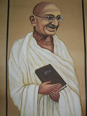 Wall Art - Drawing - Mahatma Gandhi by Achyut Mohan