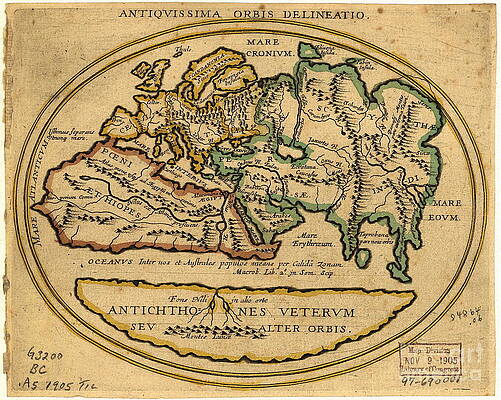 Wall Art - Photograph - Map Of The Old World by Science Source