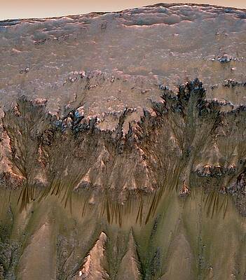 Wall Art - Photograph - Mars Landscape Showing Shows Flows That by Everett