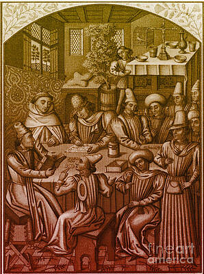 Wall Art - Photograph - Medieval Accountants, 1466 by Science Source