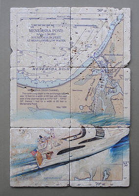 Menemsha Bight 6 Tile Set by P Anthony Visco