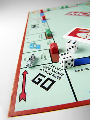 Wall Art - Photograph - Monopoly Board Game by Science Photo Library