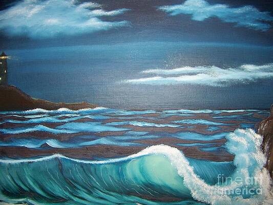 Moonlit ocean by JL Jarvis