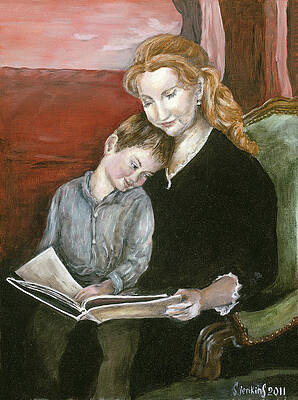 Mother Reading to Son by Svetlana Jenkins Mother Reading to Son by Svetlana Jenkins