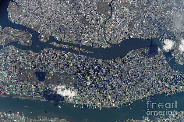 Wall Art - Photograph - New York City From Space by NASA/Science Source
