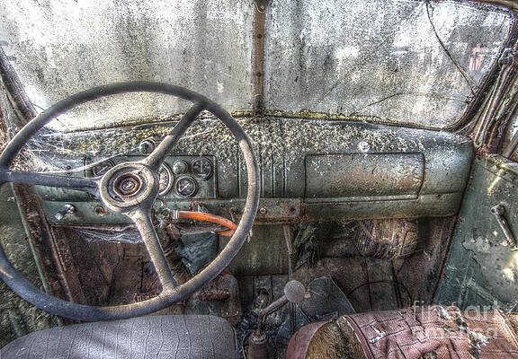 Wall Art - Photograph - Old Dodge from the Inside by Kevin Felts