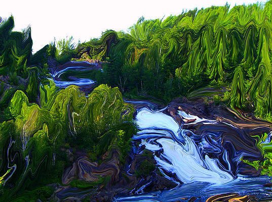 Wall Art - Mixed Media - Onaping Falls Abstract by Bruce Ritchie
