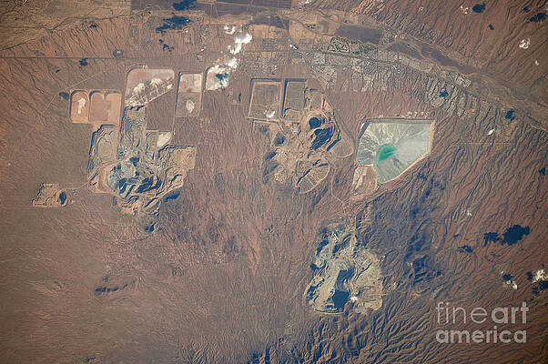 Wall Art - Photograph - Open Pit Mines, Southern Arizona by NASA/Science Source