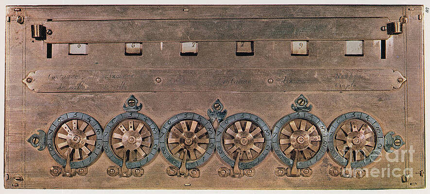 Wall Art - Photograph - Pascaline, A Mechanical Calculator by Science Source