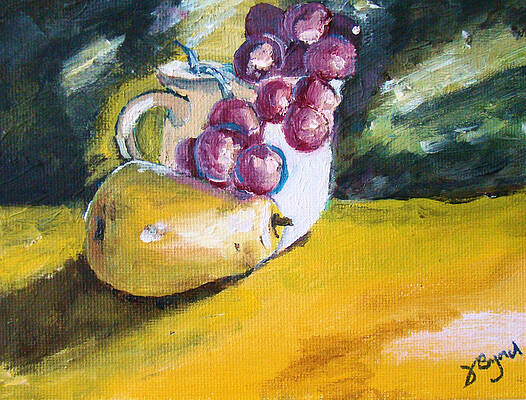 Pear and Grapes Still Life by Joe Byrd