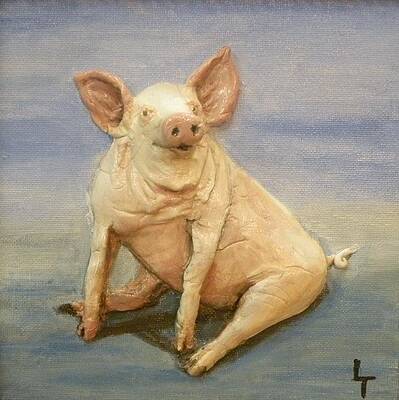 Pig on a blanket by Lorrie T Dunks