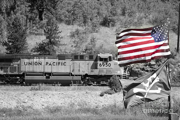 Wall Art - Photograph - Pirates and Trains Black and White by James BO Insogna