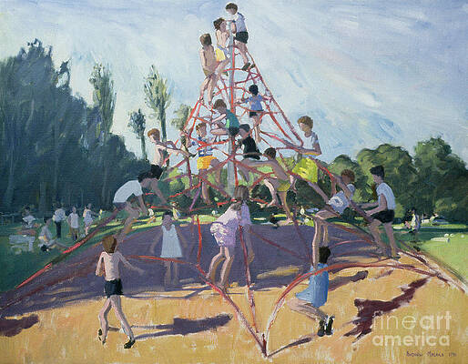Wall Art - Painting - Playground by Andrew Macara