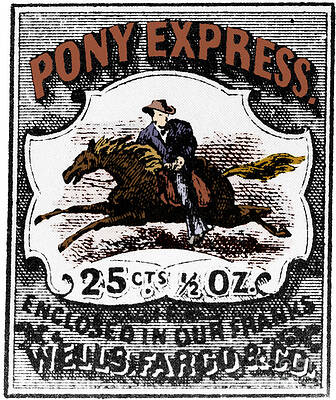 Wall Art - Photograph - Pony Express Stamp by Photo Researchers, Inc.
