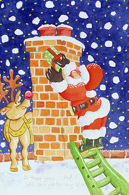 Wall Art - Painting - Present from Santa by Tony Todd