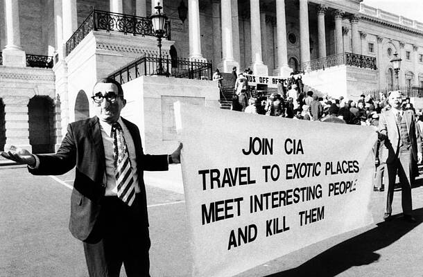 Wall Art - Photograph - Rally Protesting U.s. Involvement by Everett