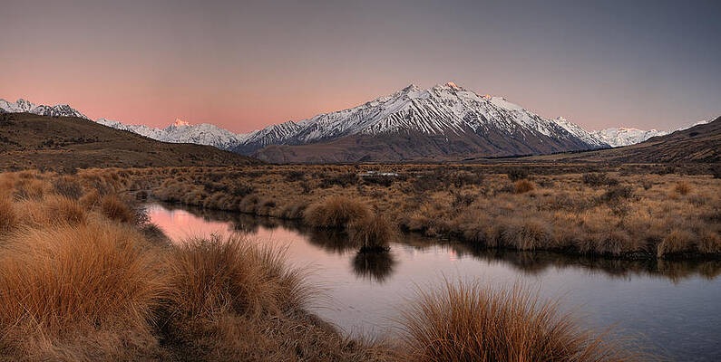 Wall Art - Photograph - Rangitata River Valley With Mt Darchiac by Colin Monteath