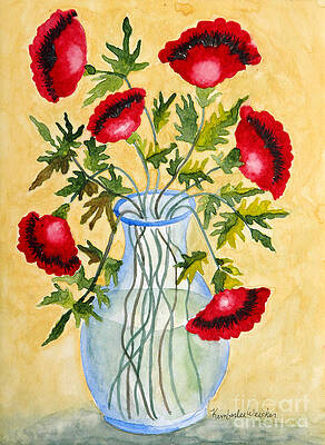 Red Poppies in a Vase by Kimberlee Weisker