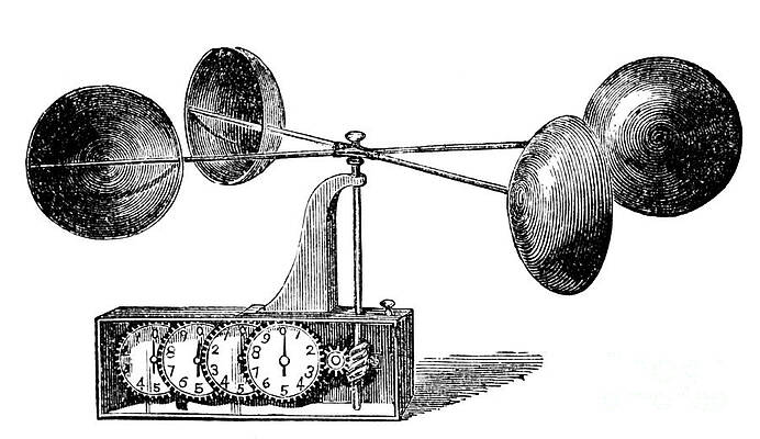 Wall Art - Photograph - Robinsons Anemometer, 1846 by Science Source