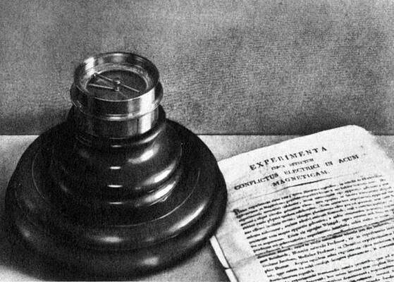 Wall Art - Photograph - rsteds Magnetic Compass by Science Source