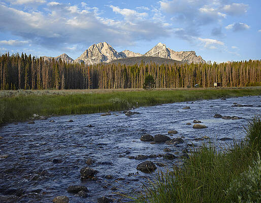 Wall Art - Photograph - Sawtooth Range And Stanley Lake Creek by Tim Fitzharris