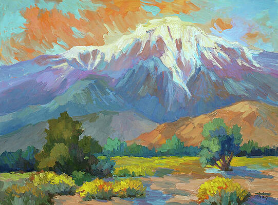 Wall Art - Painting - Spring At Whitewater Preserve by Diane McClary