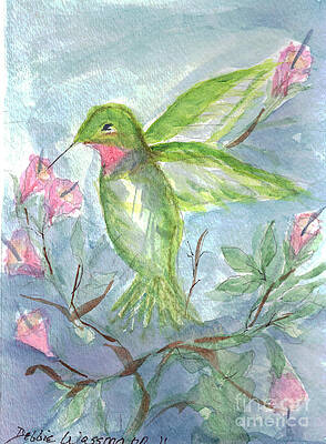 Spring Ruby Throated Hummingbird by Debbie Wassmann