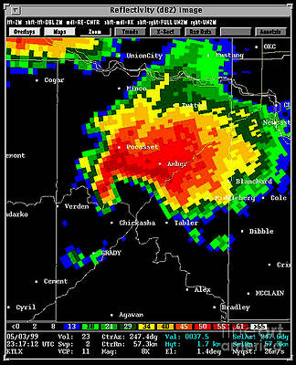 Wall Art - Photograph - Supercell With Hook Echo, Radar by Science Source
