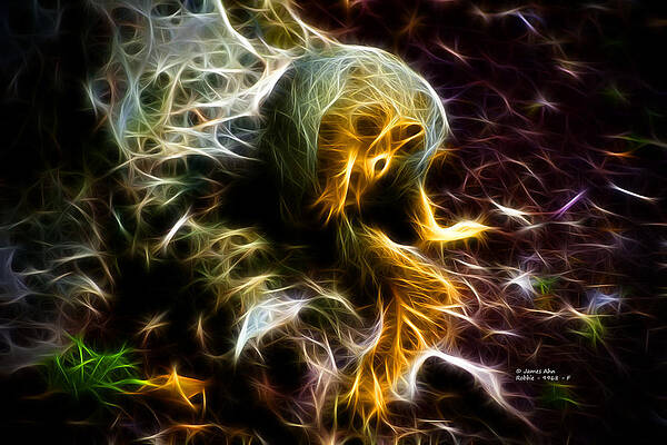 Wall Art - Digital Art - Take a Bow - Fractal - Robbie the Squirrel - Fractal by James Ahn