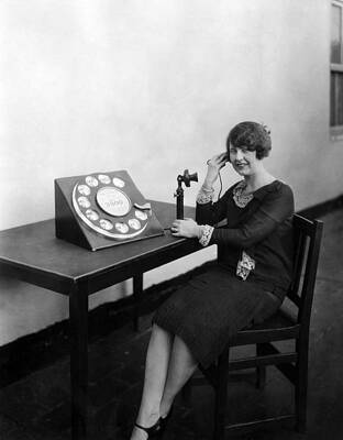 Wall Art - Photograph - Telephone With A Large Rotary Dial by Everett