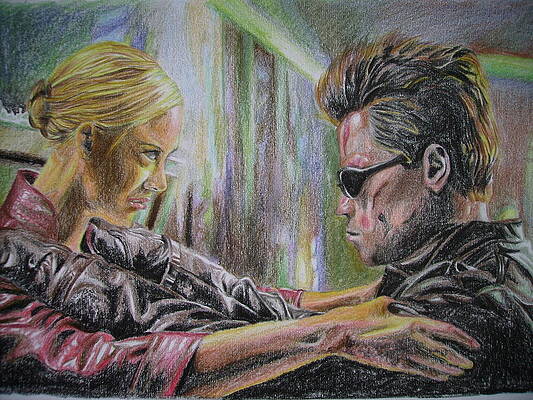 Wall Art - Drawing - Terminator 3 by Ng Hoi Yee