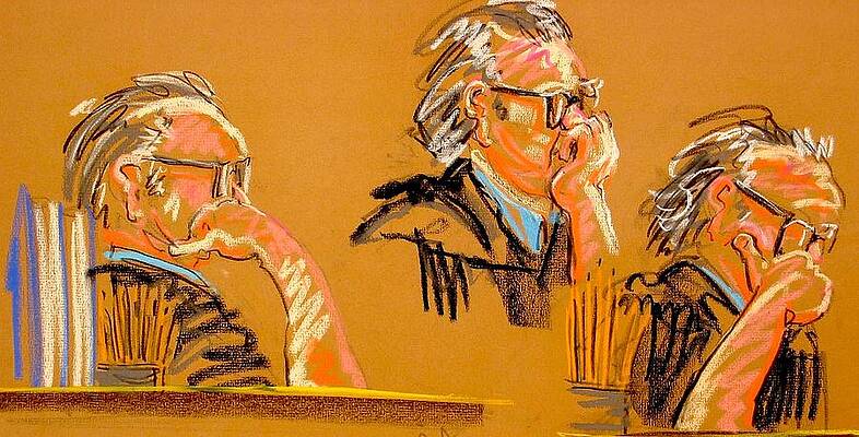 Wall Art - Painting - The Thinking Judge by Les Leffingwell