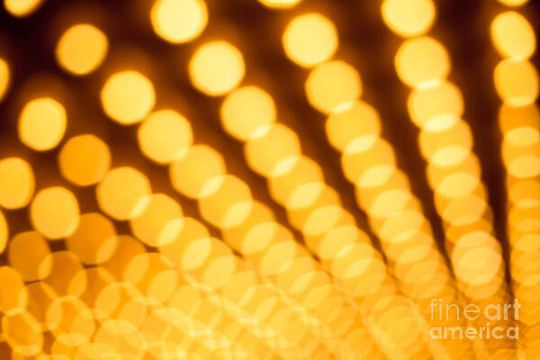 Wall Art - Photograph - Theater Lights in Rows Defocused by Paul Velgos