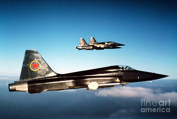 Wall Art - Photograph - Three F-5e Tiger IIs In Flight by Dave Baranek