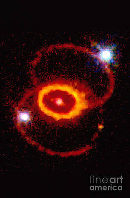 Wall Art - Photograph - Three Rings Of Glowing Gas - Supernova by STScI/NASA/Science Source