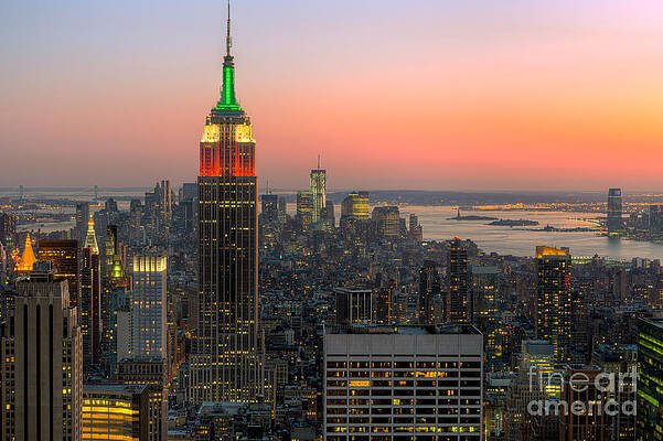 Empire State Building Wall Art featuring the photograph Top Of The Rock Twilight X by Clarence Holmes
