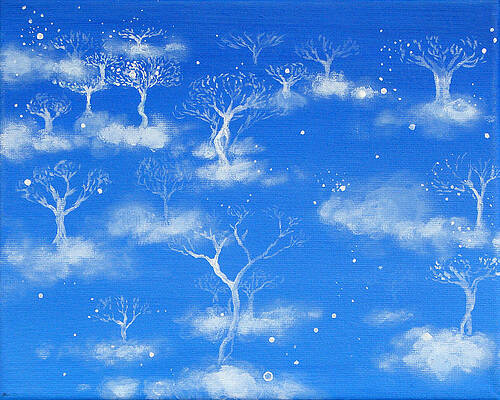 Wall Art - Painting - Trees in the Clouds by Ashleigh Dyan Bayer