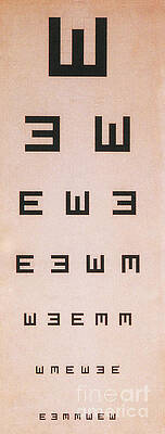 Wall Art - Photograph - Tumbling E Eye Chart by Science Source