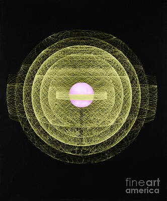 Wall Art - Photograph - Uranium-235 Atom Model by Science Source