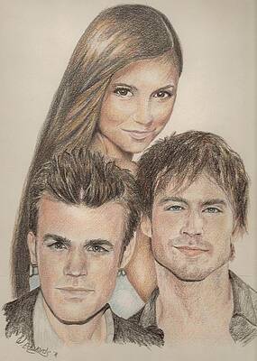 Pin by El on Tvd  Vampire drawings, Celebrity drawings, Boho art drawings