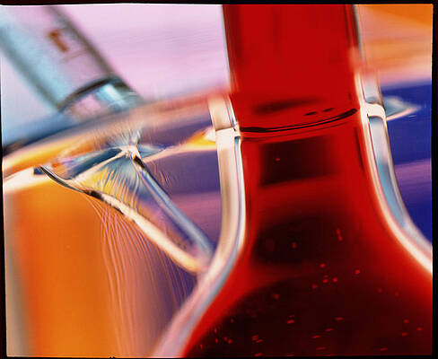 Wall Art - Photograph - View Of A Volumetric Flask And Other Glassware by Science Photo Library