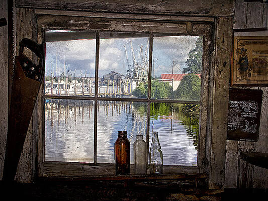 View through Fish House Window by Sandra Anderson View through Fish House Window by Sandra Anderson